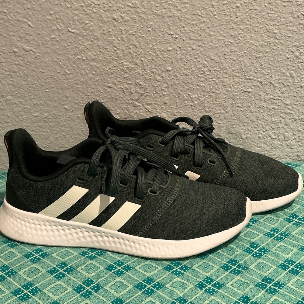 adidas womens Green and White Athletic Sneakers